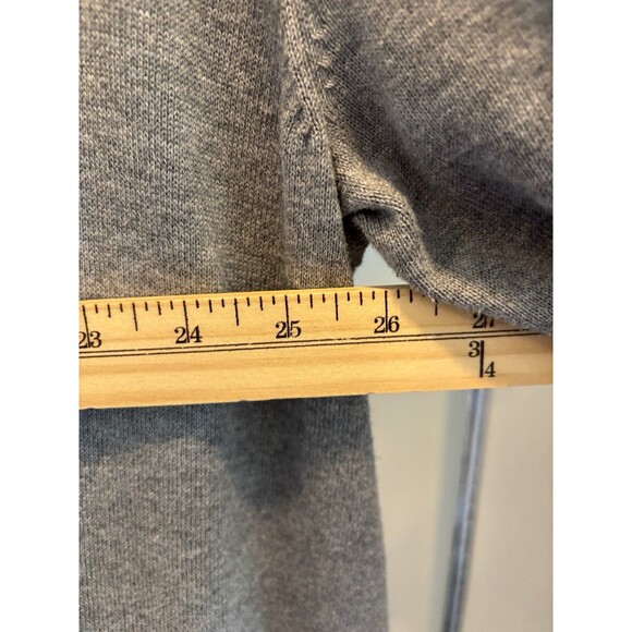 Lands’ End Shawl Collar Open Front Gray Cardigan Cotton Modal Women’s Sz Large - Picture 4 of 5